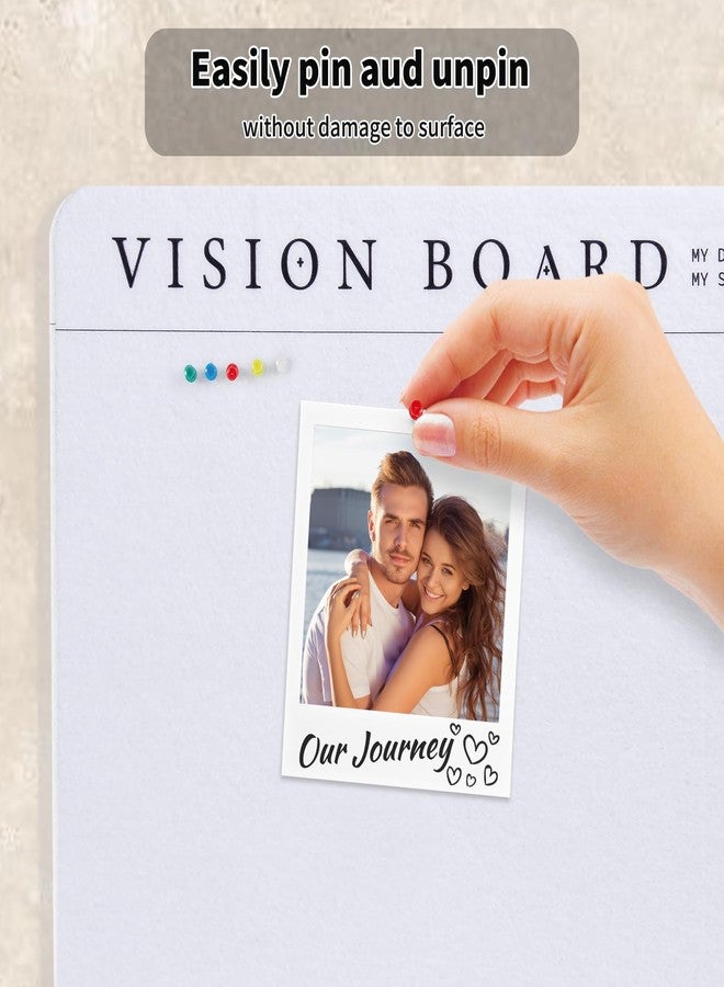 لوحة الرؤية، لوحات إعلانات فاخرة، لوحة دبابيس مزخرفة من اللباد، لوحة أحلام بسيطة لمستلزمات التجسيد، لوحة صور قابلة للطي، لوحة صلاة يمكنك صنعها بنفسك مع دبابيس للمدرسة والمنزل والمكتب - Image 4